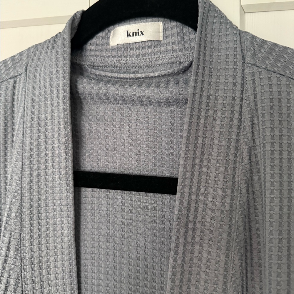 Knix Blue/Grey Waffle Robe - Picture 3 of 6